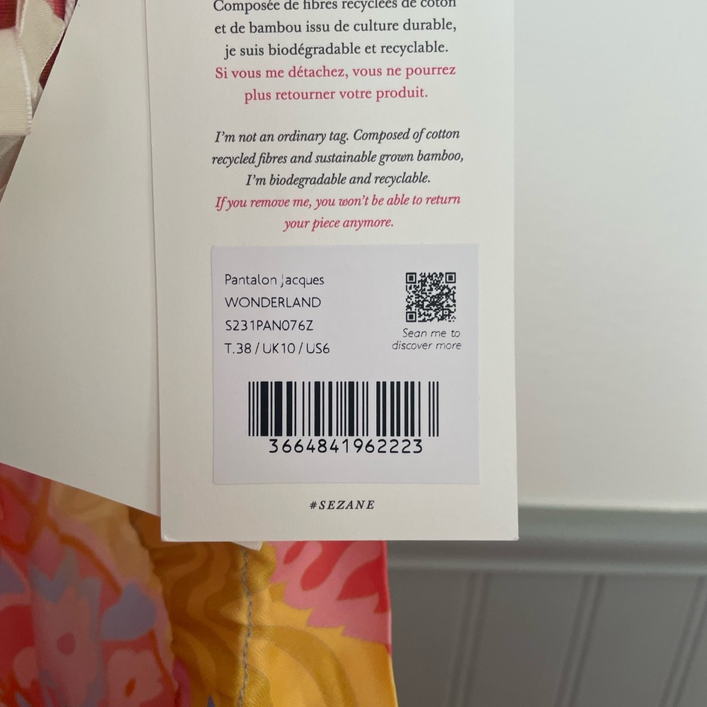 Sézane Pink, Yellow & Blue Paisley Jumpsuit - Picture 7 of 11